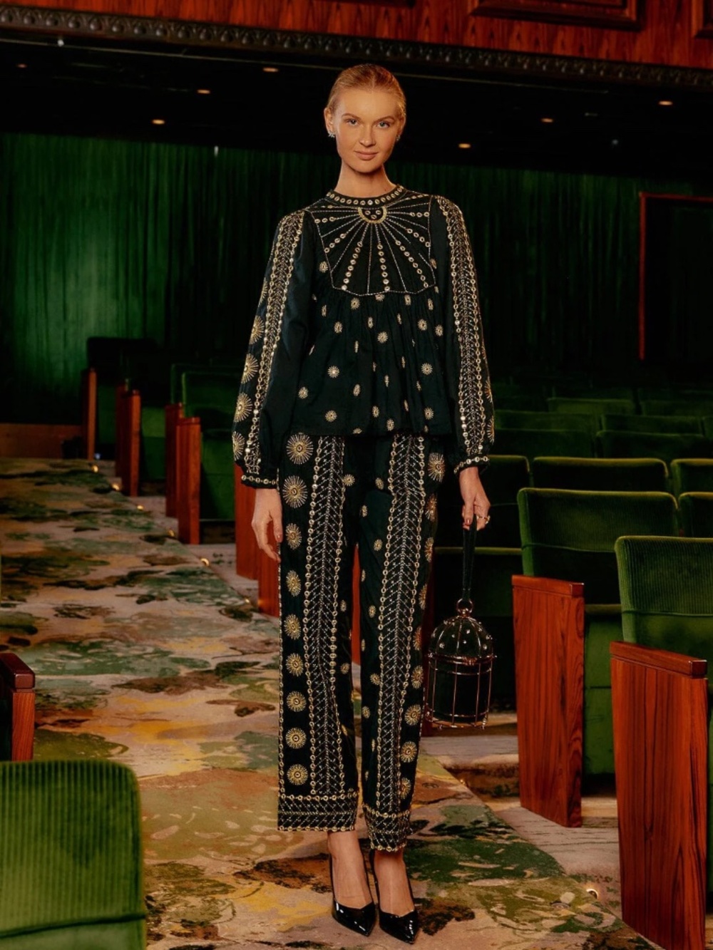 Farm Rio Embroidered Pants